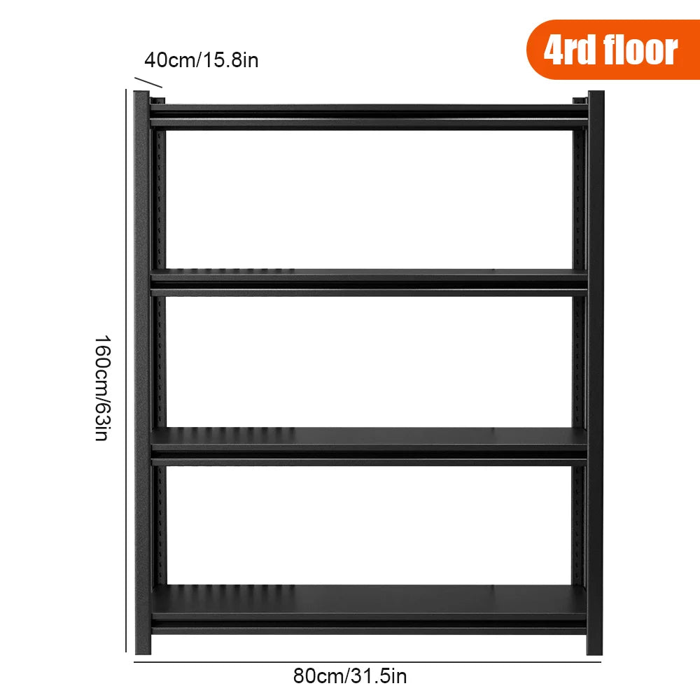 Verstellbares Lagerregal aus Carbonstahl – für Haushalt, Garage & Büro