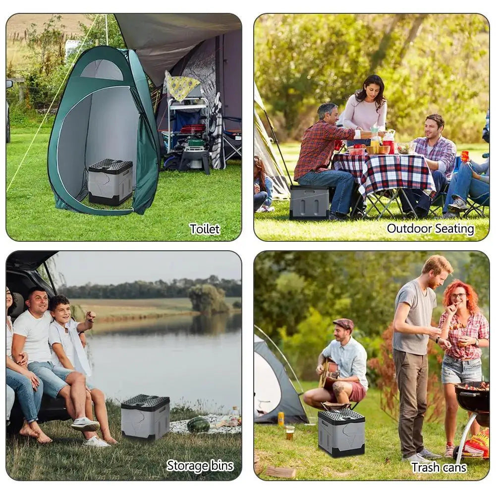 Faltbare Tragbare Toilette – Mobile Campingtoilette & Aufbewahrungsbox für Outdoor