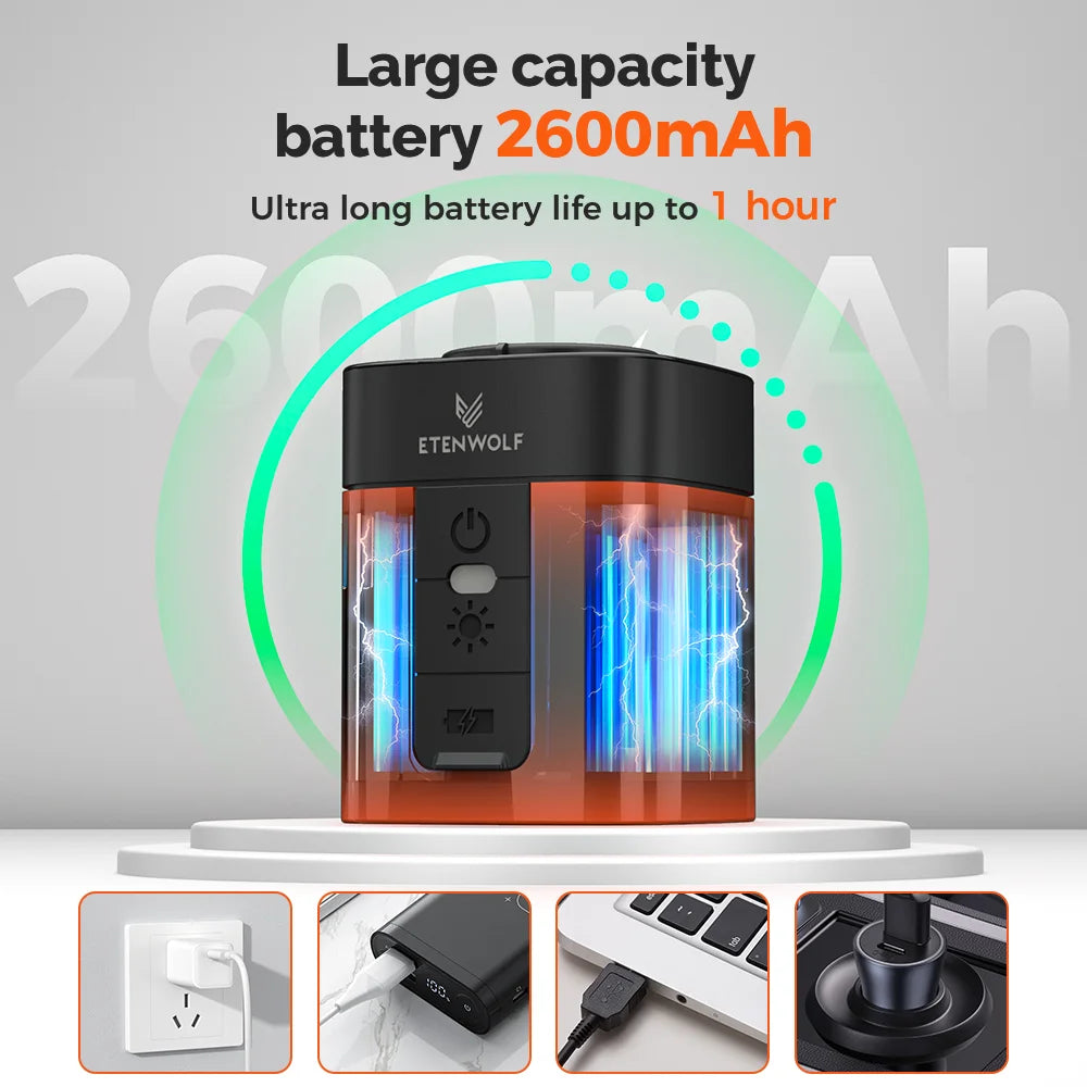 ETENWOLF AIR 3 Elektrische Luftpumpe für Aufblasbares (2600 mAh Akku)