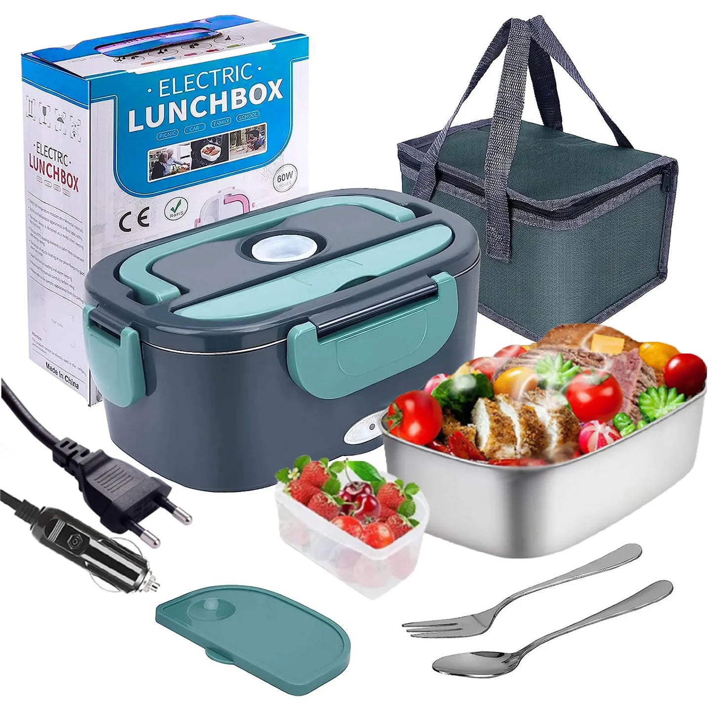 Elektrische Lunchbox – Dual-Use 12V/220V für Auto & Büro