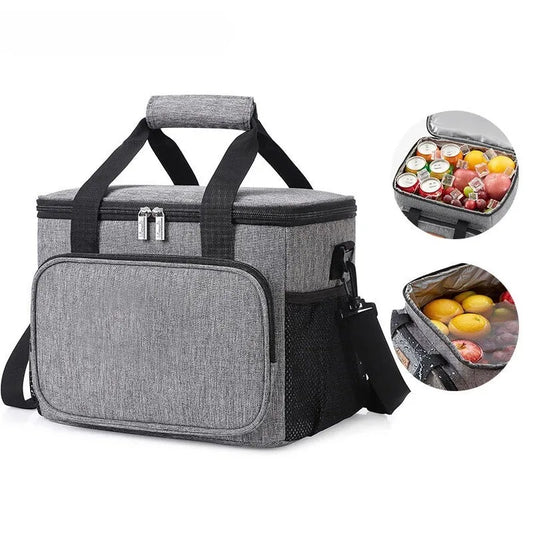 Isolierte Lunchbag Grau – Auslaufsichere & Tragbare Kühltasche