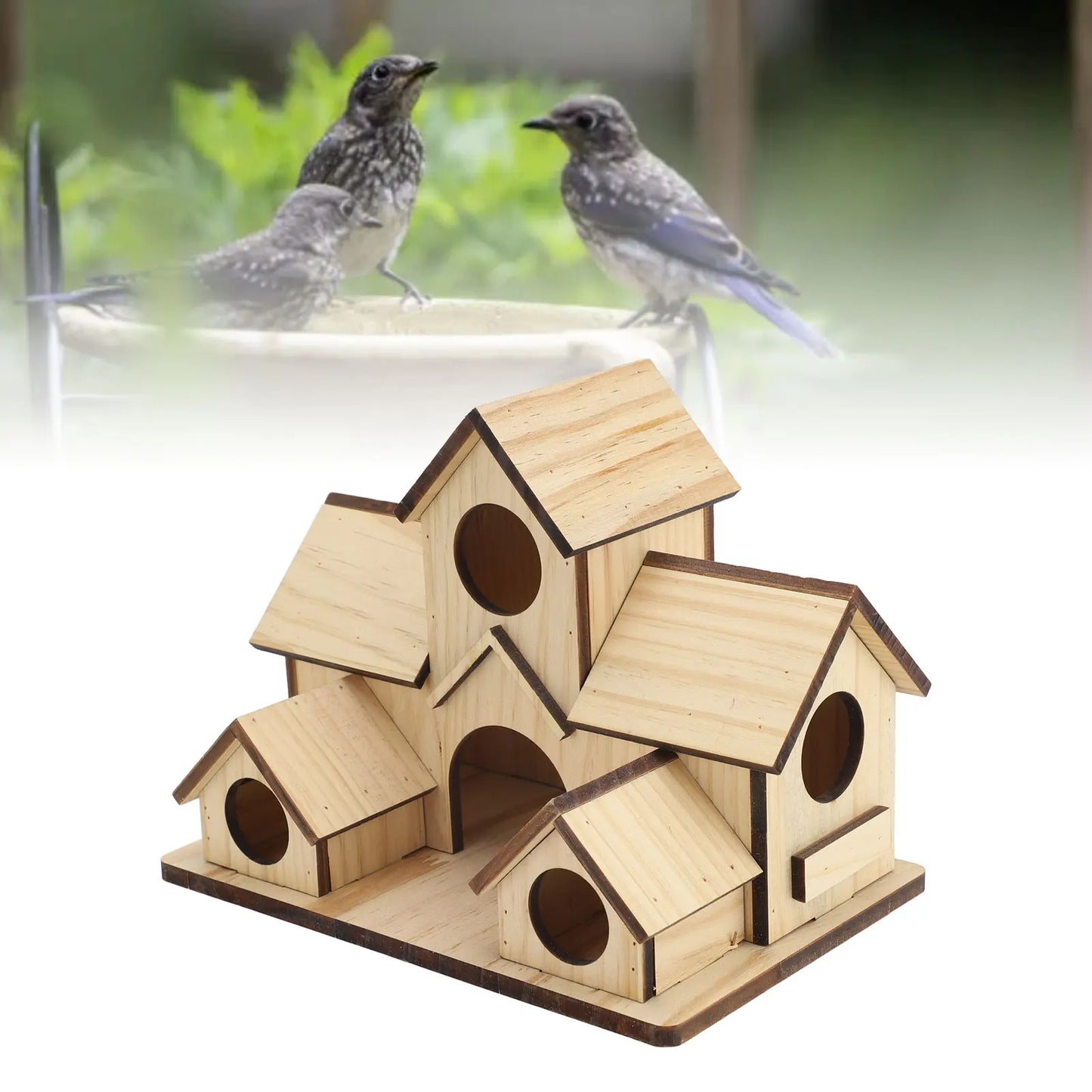 Holz Vogelhaus – DIY Vogelhäuschen zum Bemalen & Aufhängen für Garten & Balkon