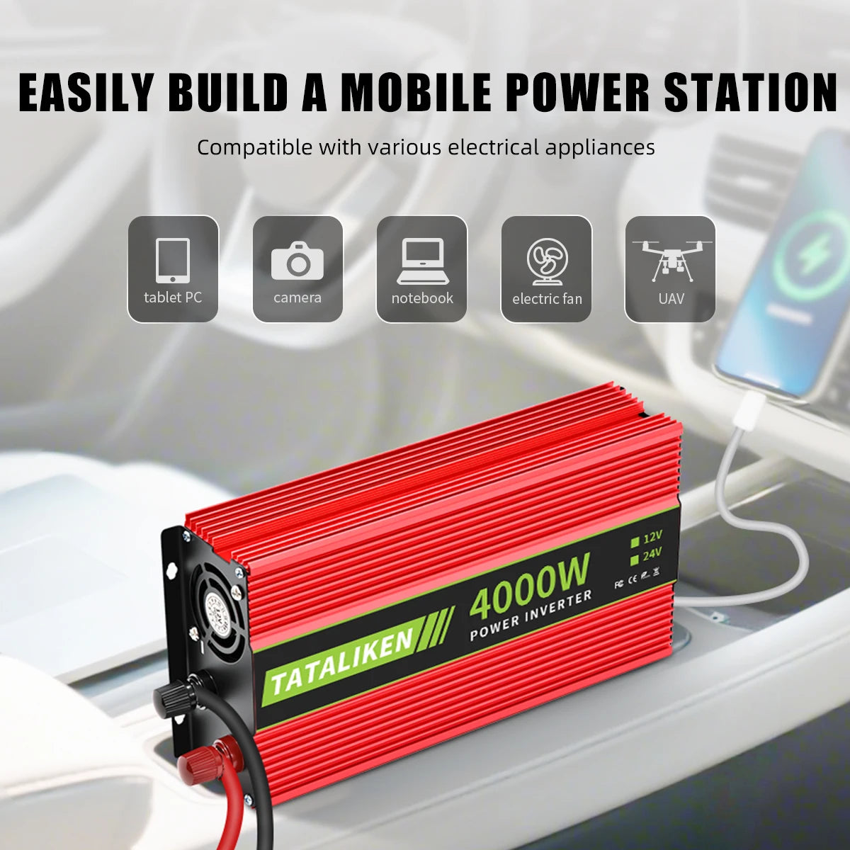 Wechselrichter 12V/220V – Leistungsstarker Stromwandler für Auto & Wohnmobil