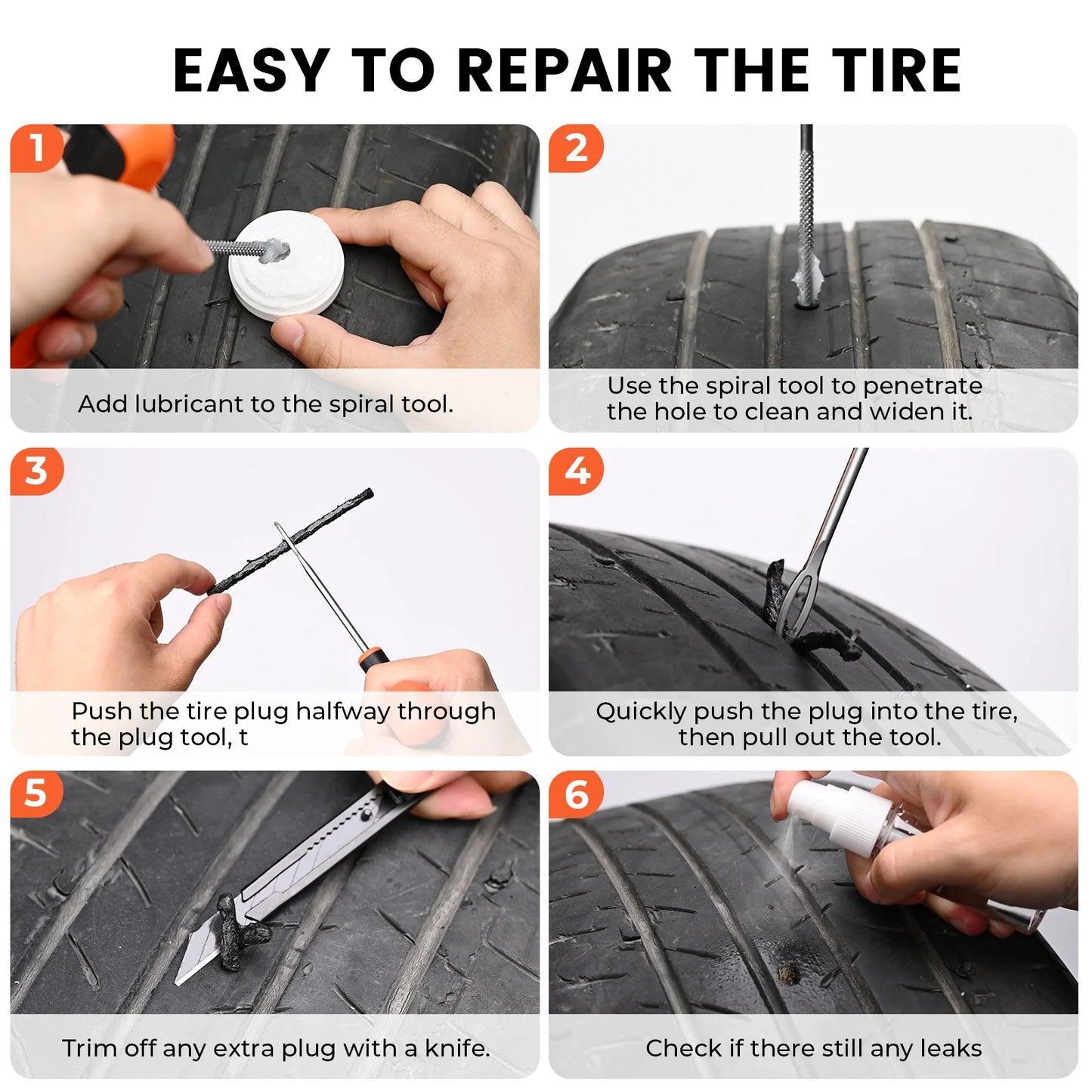 ETENWOLF Reifenreparaturset – Kompaktes Notfallset für Auto & Motorrad