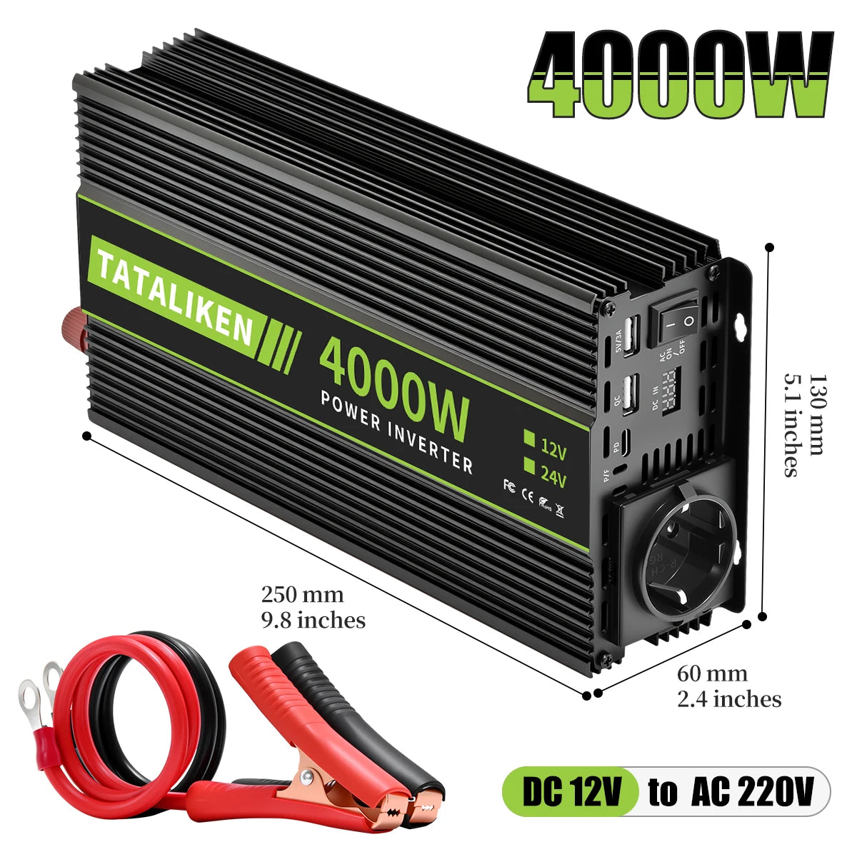 Wechselrichter 12V/220V – Leistungsstarker Stromwandler für Auto & Wohnmobil