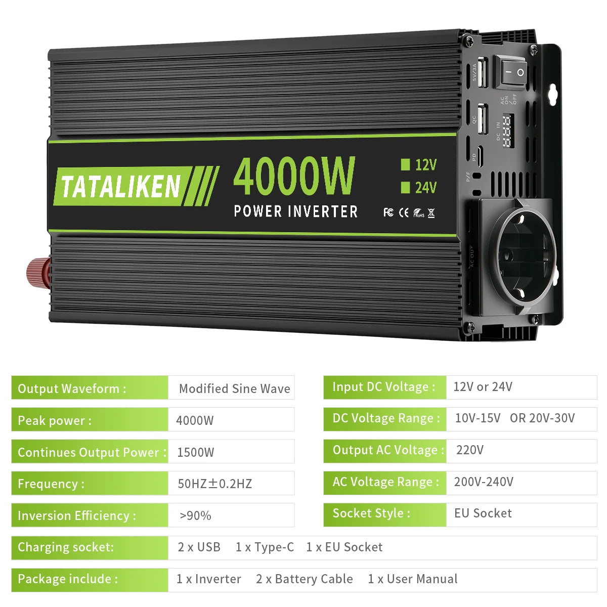 Wechselrichter 12V/220V – Leistungsstarker Stromwandler für Auto & Wohnmobil