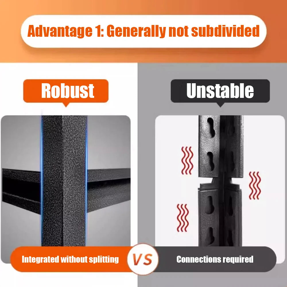 Verstellbares Lagerregal aus Carbonstahl – für Haushalt, Garage & Büro