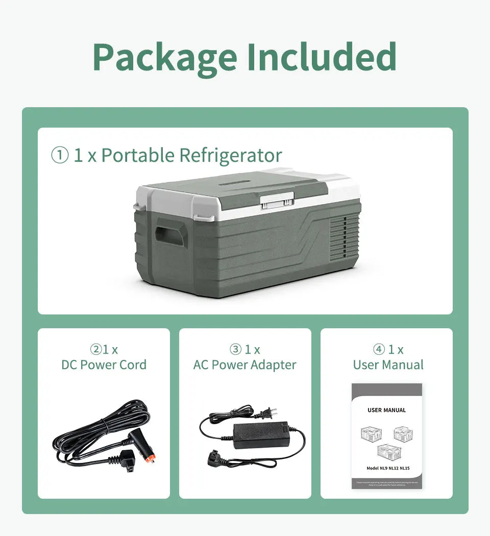 Auto-Kühlschrank 15L – Tragbare Kühl- & Gefrierbox für Camping & Reisen