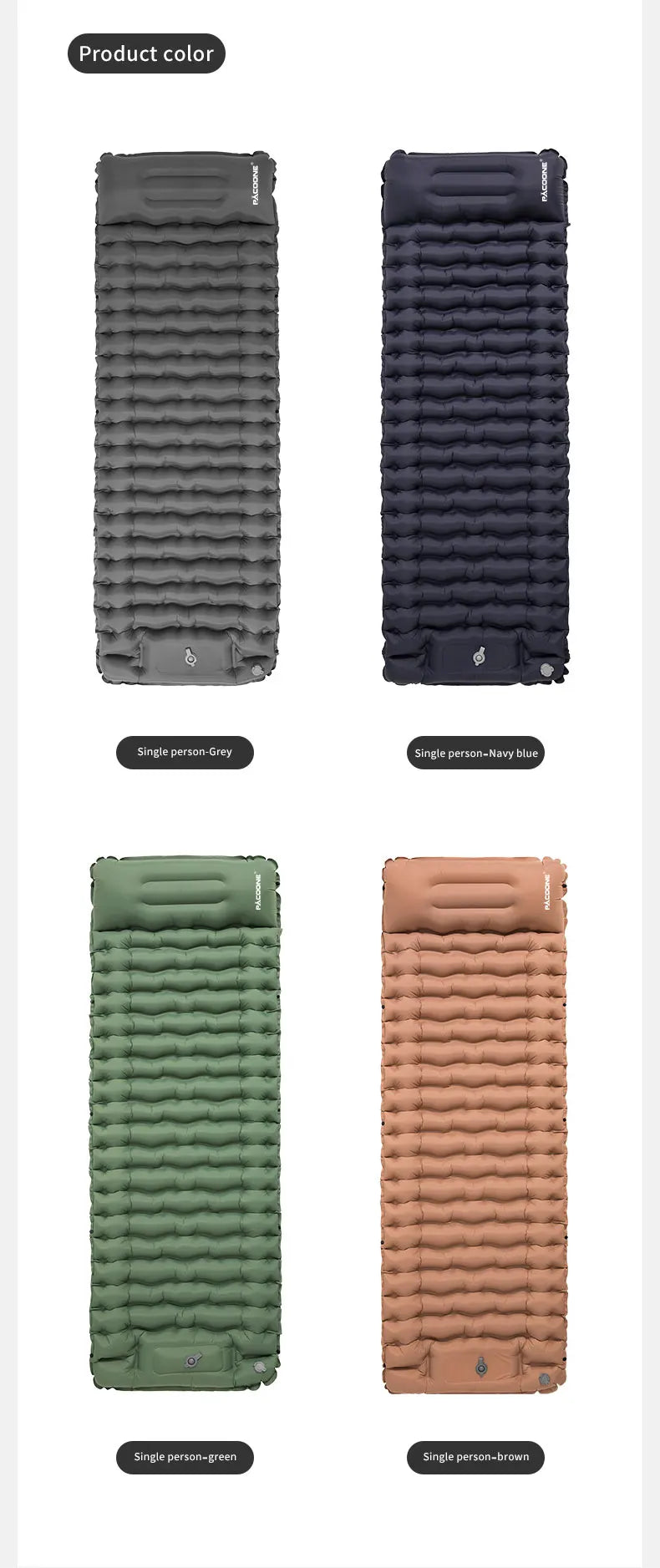 Outdoor Camping Luftmatratze mit Kissen – Ultraleicht & mit Pumpe