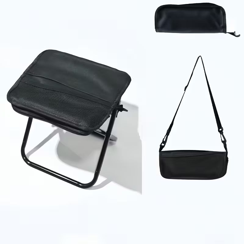 Faltbarer Rucksackhocker – Tragbarer Campingstuhl für Wandern, Angeln & Reisen