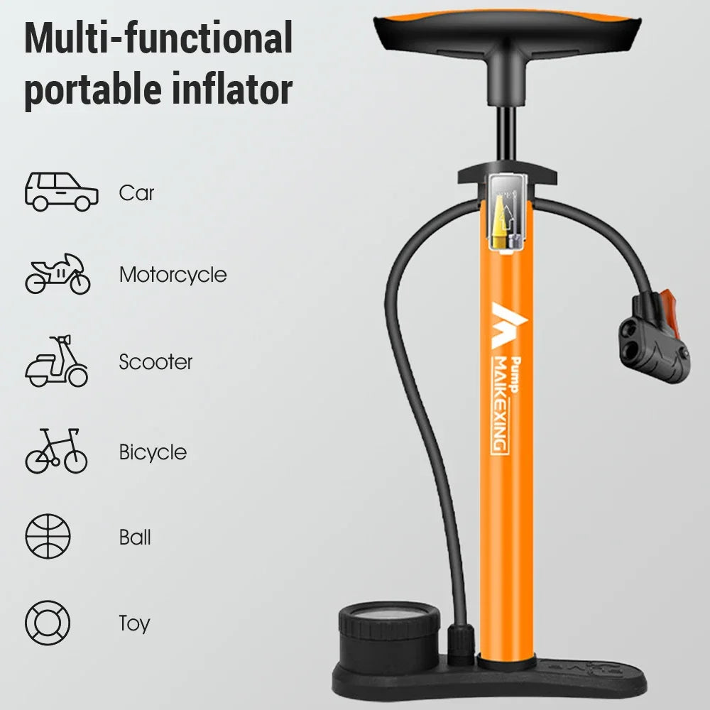 Toptrek Fahrradpumpe mit Manometer – Multifunktionale Handpumpe 160 PSI mit 3-in-1 Düse