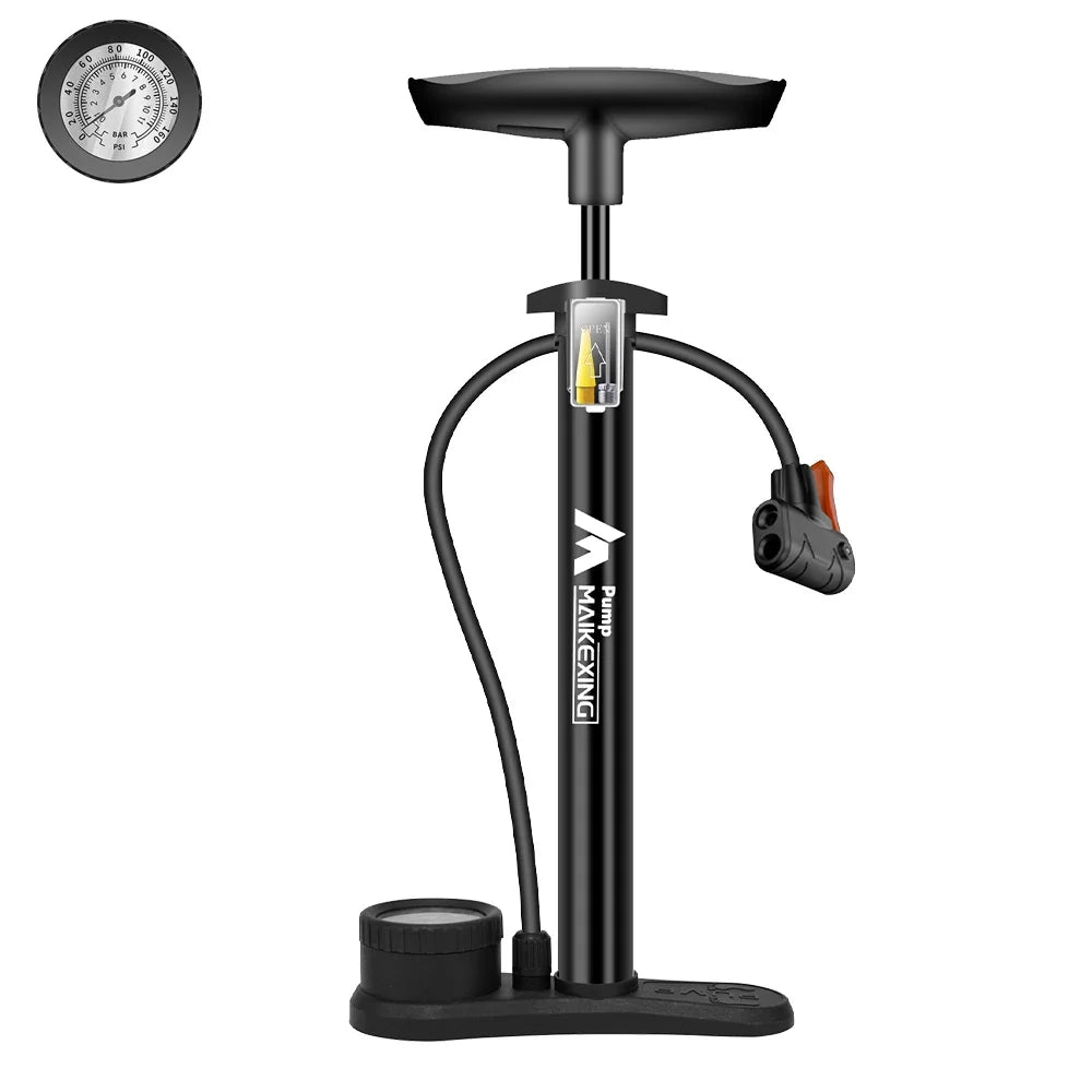 Toptrek Fahrradpumpe mit Manometer – Multifunktionale Handpumpe 160 PSI mit 3-in-1 Düse