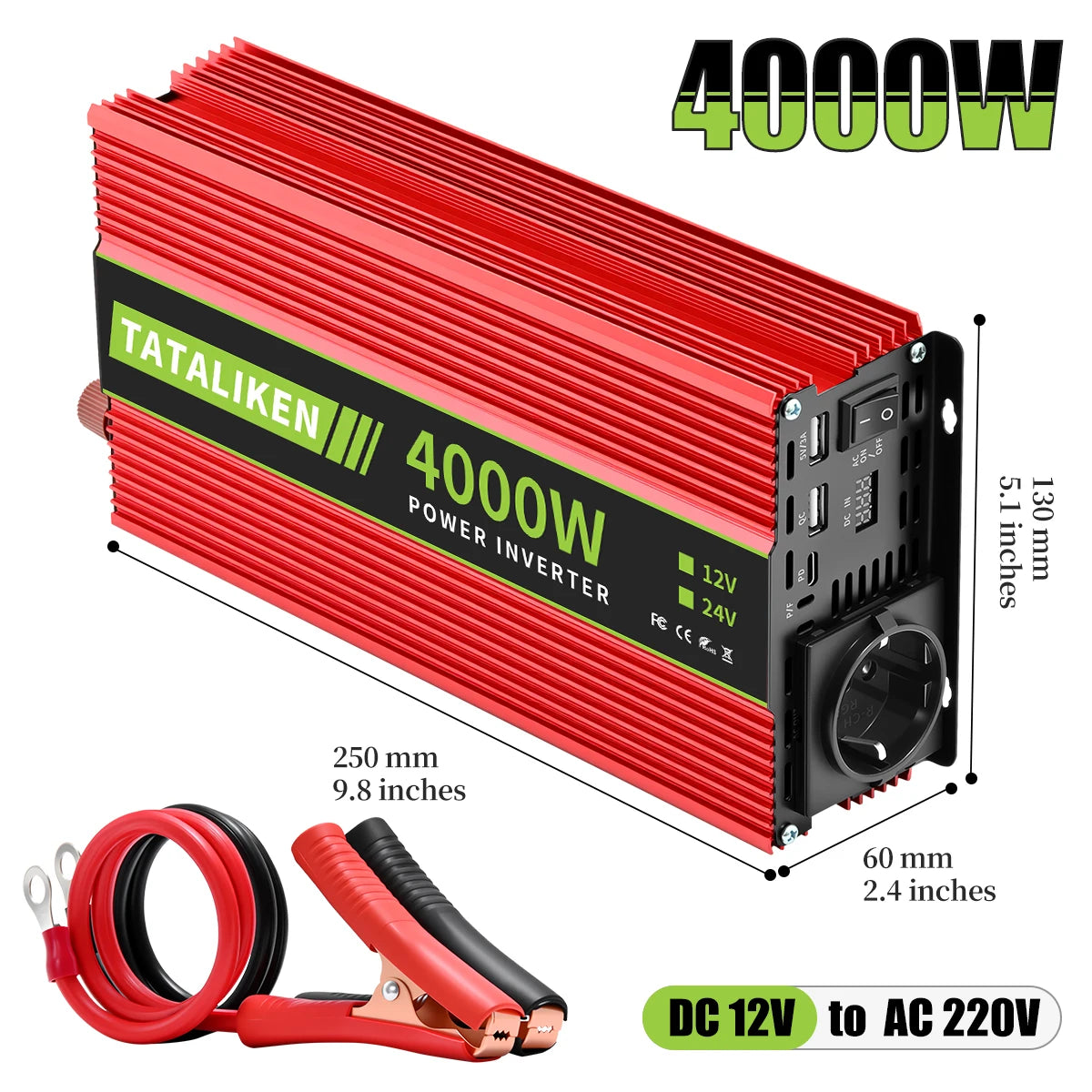 Wechselrichter 12V/220V – Leistungsstarker Stromwandler für Auto & Wohnmobil