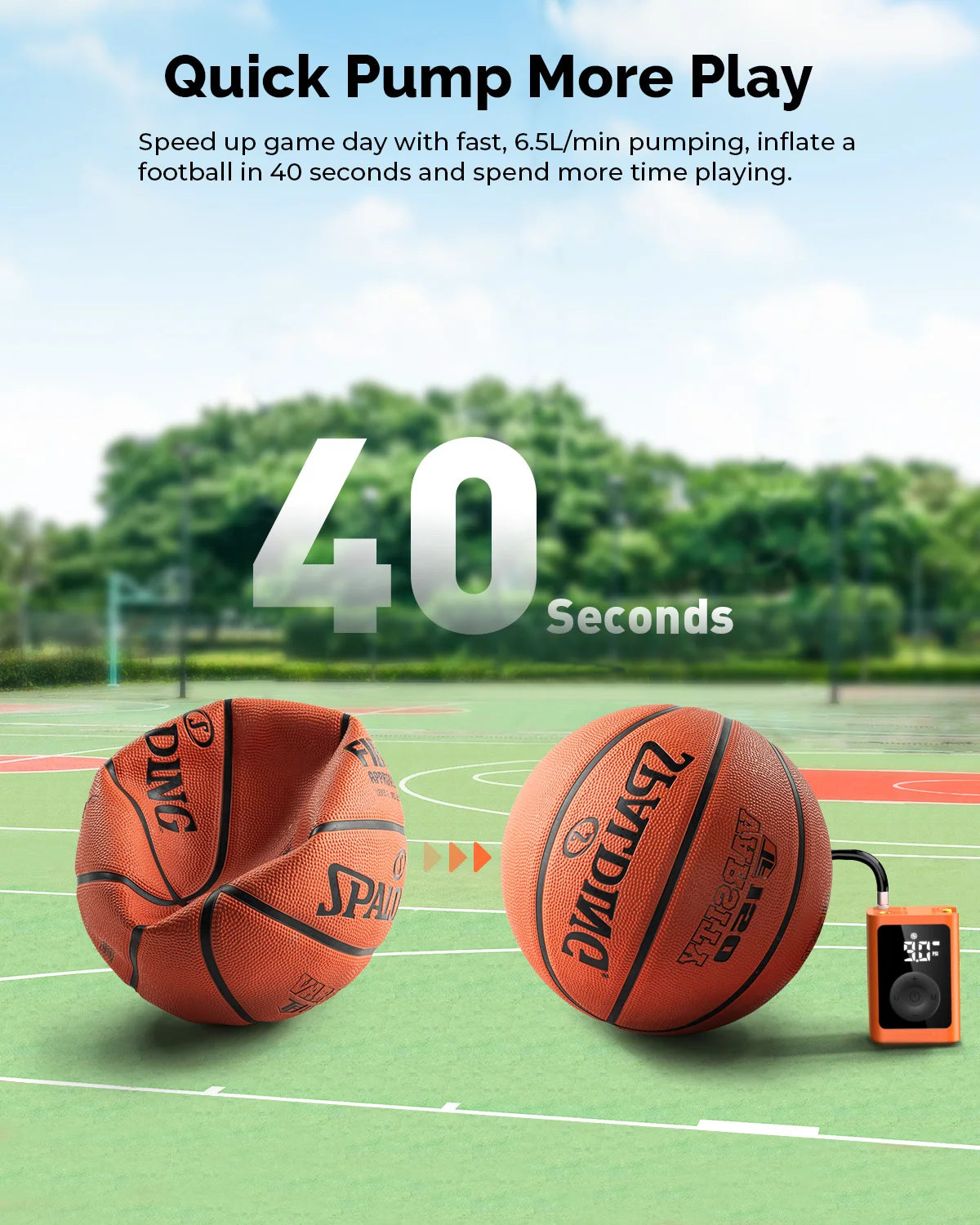 ETENWOLF P300 Plus – Elektrische Sportballpumpe