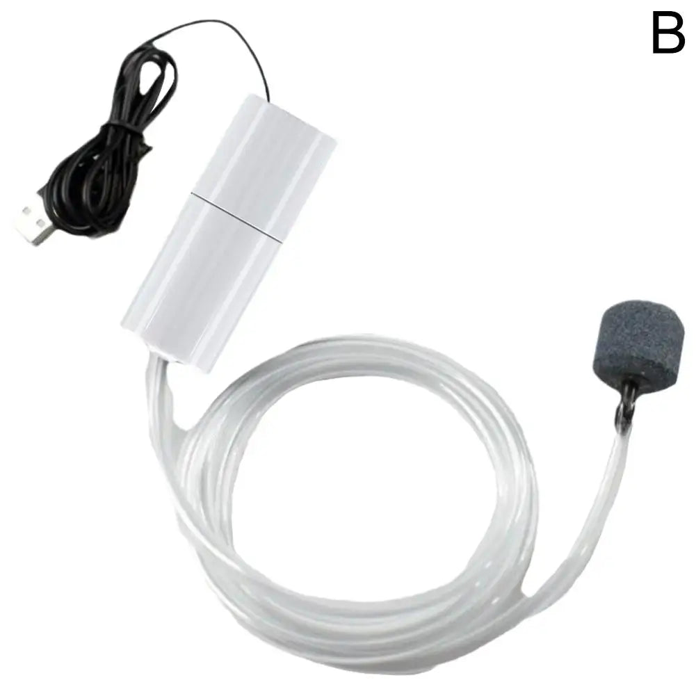 Mini Sauerstoffpumpe USB leise tragbar für Aquarium, Fischteich & Fischzucht