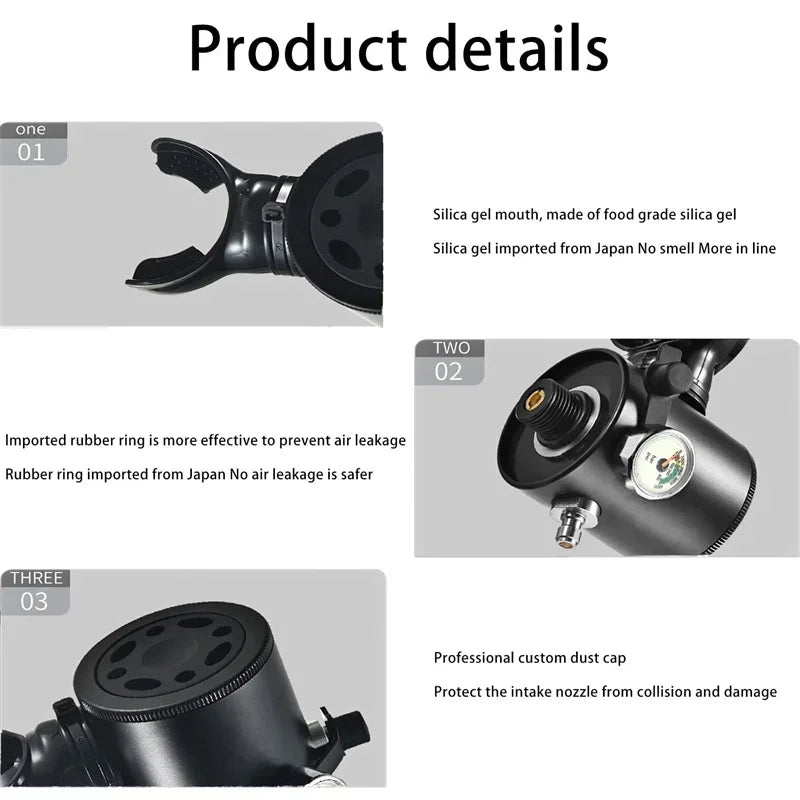 GOYOJO Mini Tauchflasche 0,5L – Tragbare Scuba Sauerstoffflasche für Tauchen & Schnorcheln