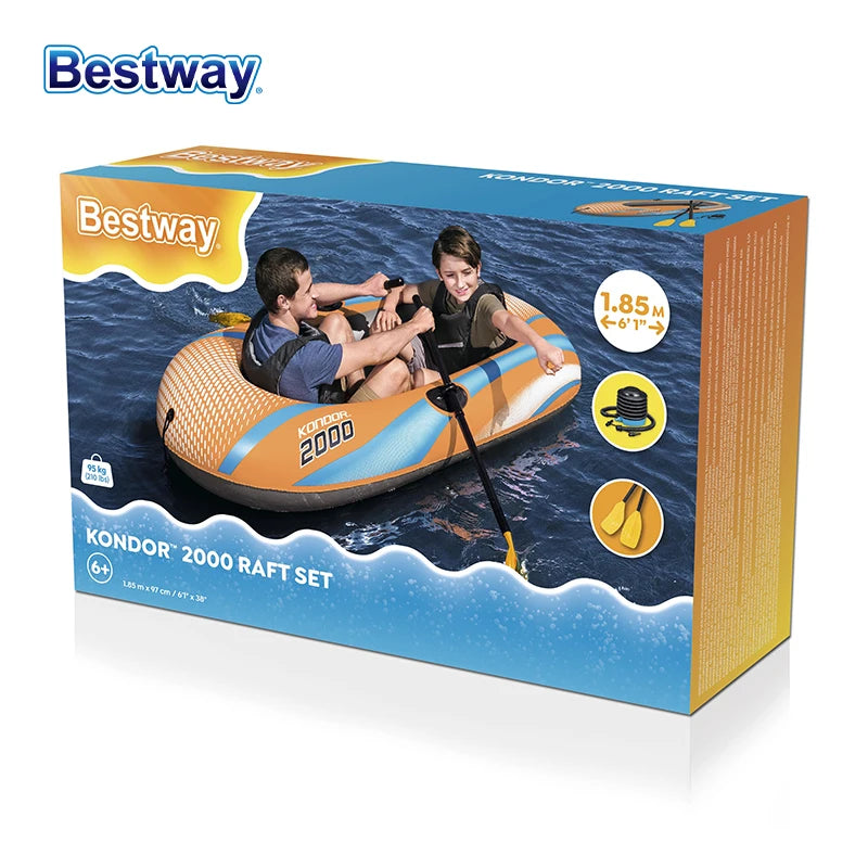 Bestway Kajak für 1–3 Personen – Robustes PVC-Boot für Abenteuer