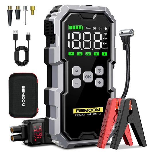 BSMOOM Jump Starter 7000A – Starthilfe, Powerbank & Kompressor für Auto & SUV
