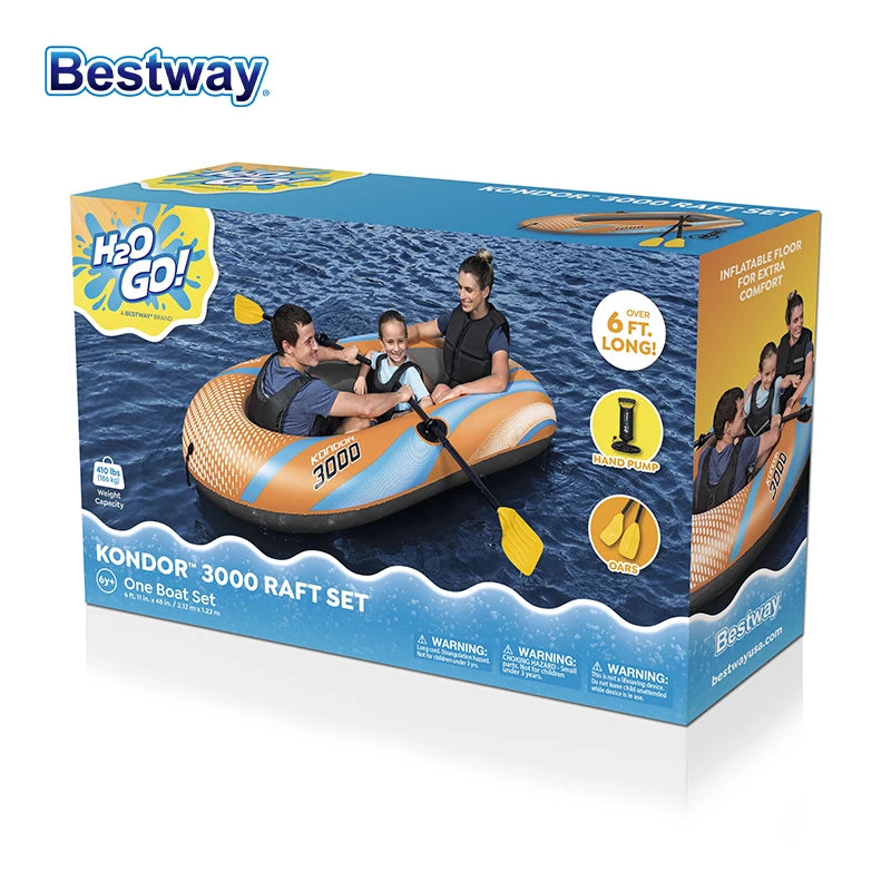 Bestway Kajak für 1–3 Personen – Robustes PVC-Boot für Abenteuer