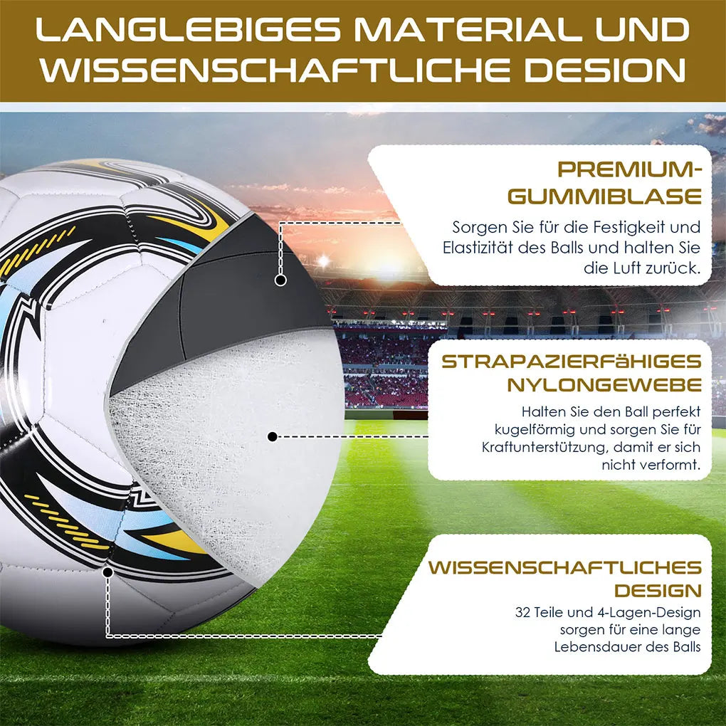 Fußball Größe 5 – Nahtlos, Rutschfest & Langlebig für Training & Spiele