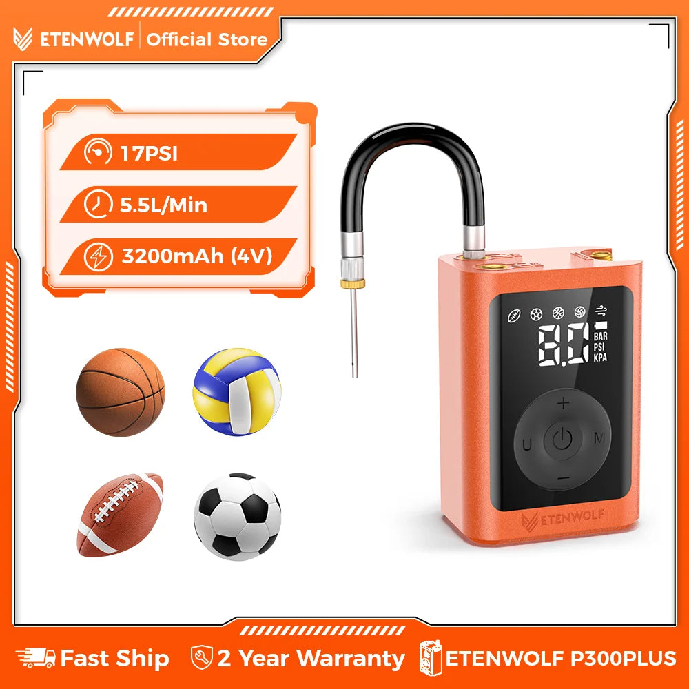 ETENWOLF P300 Plus – Elektrische Sportballpumpe