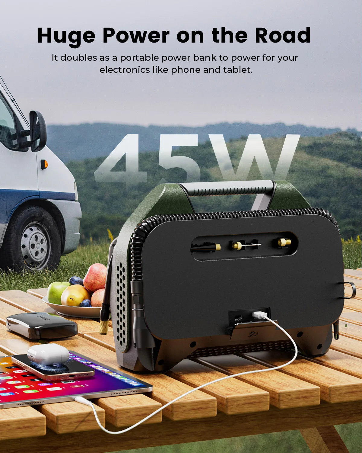 ETENWOLF Vortex S7 – Tragbarer Reifenkompressor 38 400 mAh, Hochleistungs-Luftpumpe für Auto, SUV & Offroad