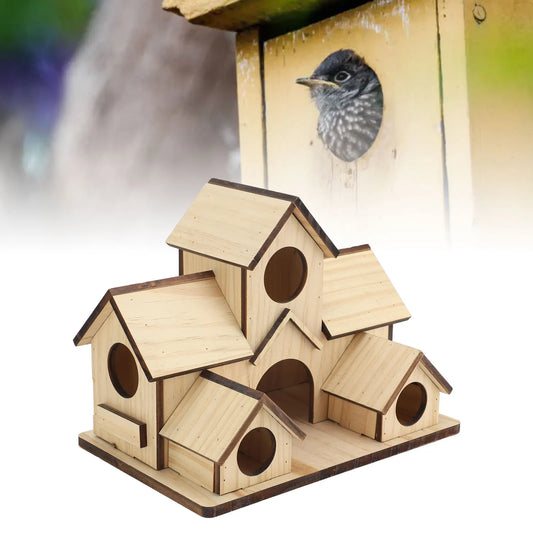 Holz Vogelhaus – DIY Vogelhäuschen zum Bemalen & Aufhängen für Garten & Balkon