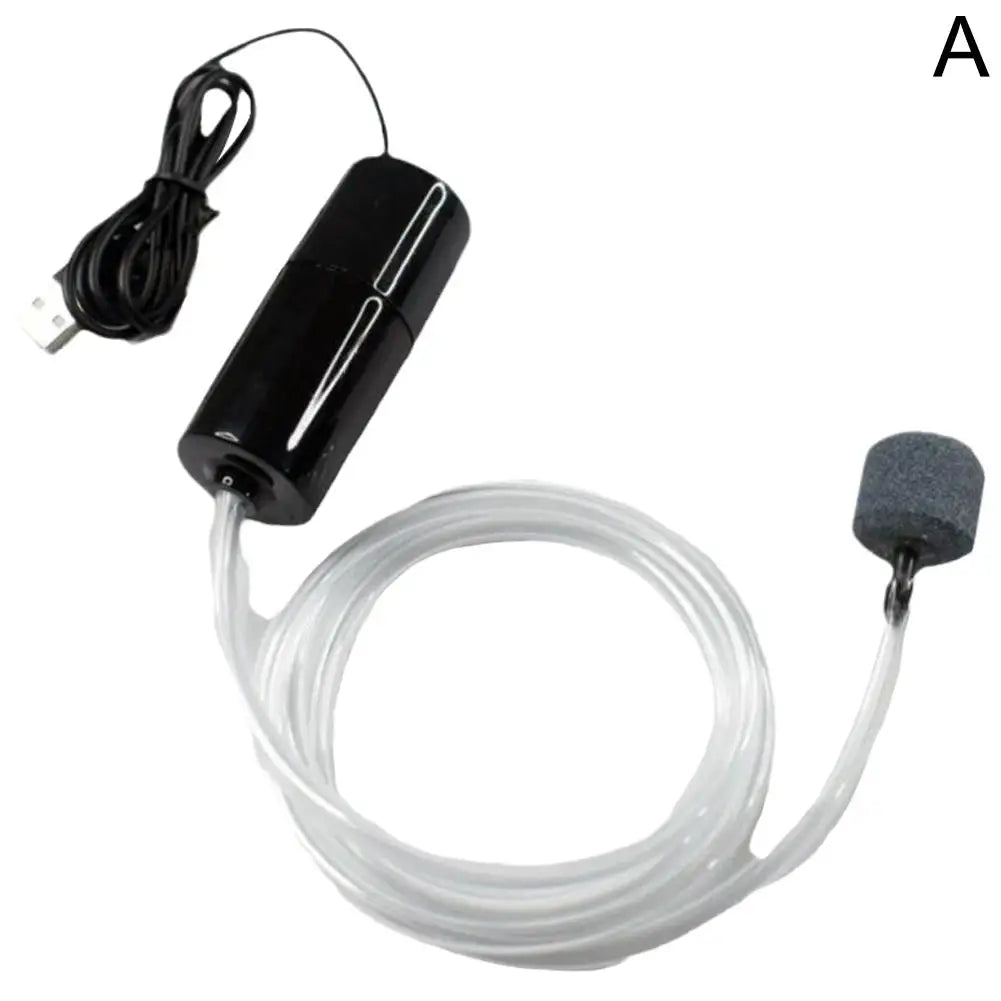 Mini Sauerstoffpumpe USB leise tragbar für Aquarium, Fischteich & Fischzucht