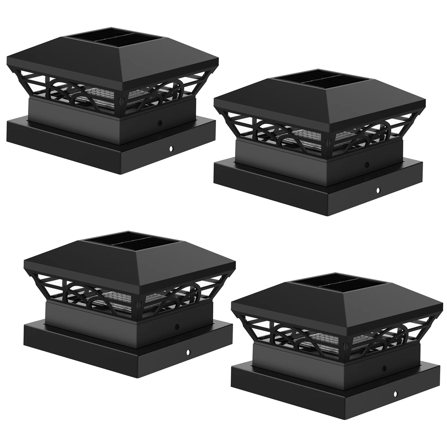 T-SUNRISE Solar-Pfostenlampe 32 LED IP65 – für Garten & Terrasse