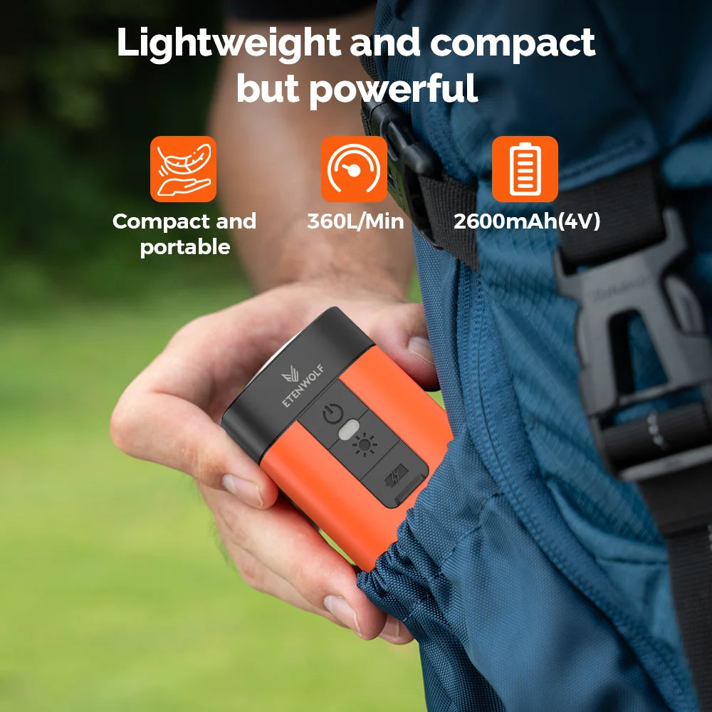 ETENWOLF AIR 3 Elektrische Luftpumpe für Aufblasbares (2600 mAh Akku)