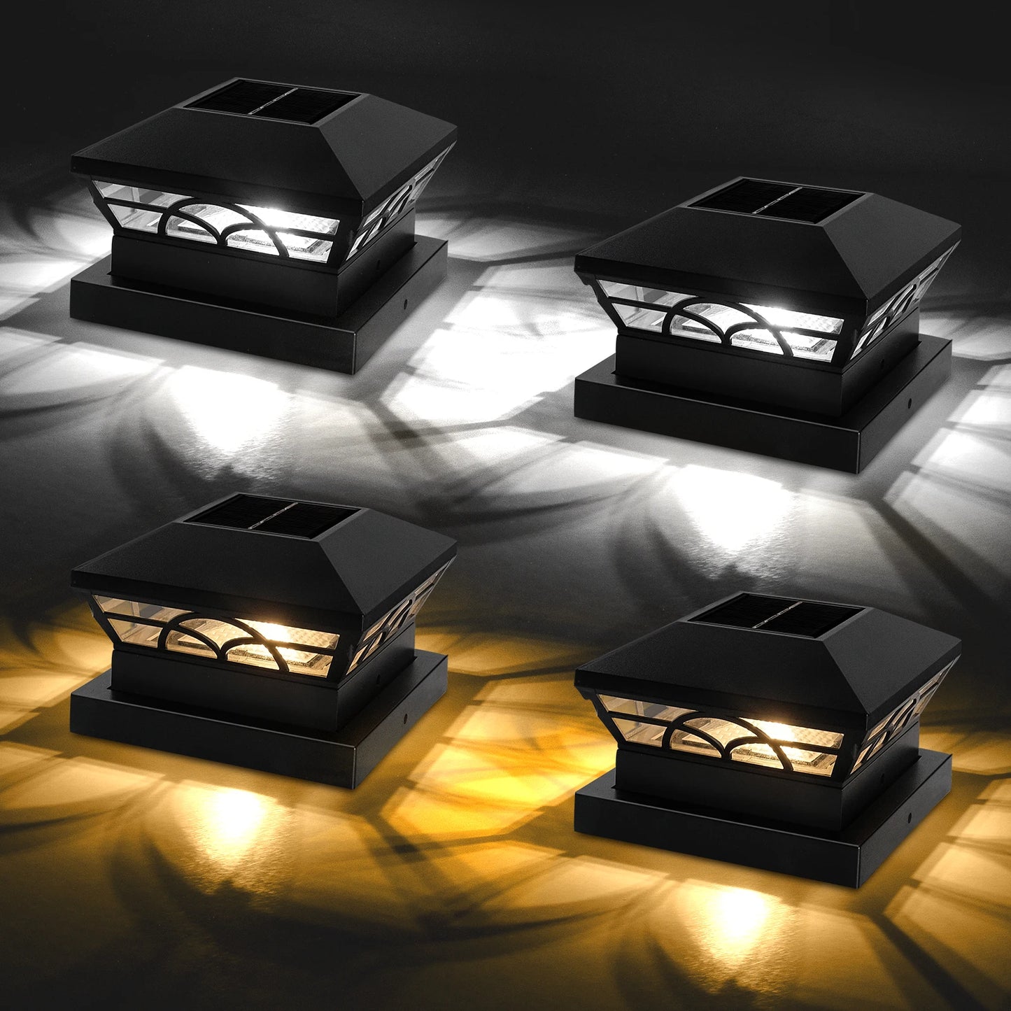 T-SUNRISE Solar-Pfostenlampe 32 LED IP65 – für Garten & Terrasse