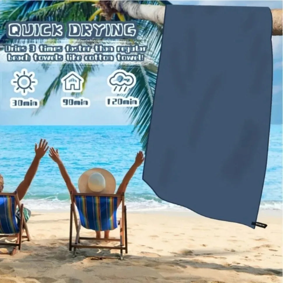 Schnelltrocknendes Mikrofaserhandtuch – Ultrasaftig, Kompakt & Sandfrei für Fitness, Strand, Reise & Schwimmen