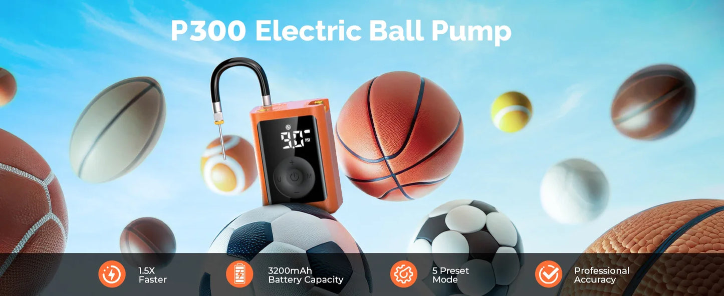 ETENWOLF P300 Plus – Elektrische Sportballpumpe