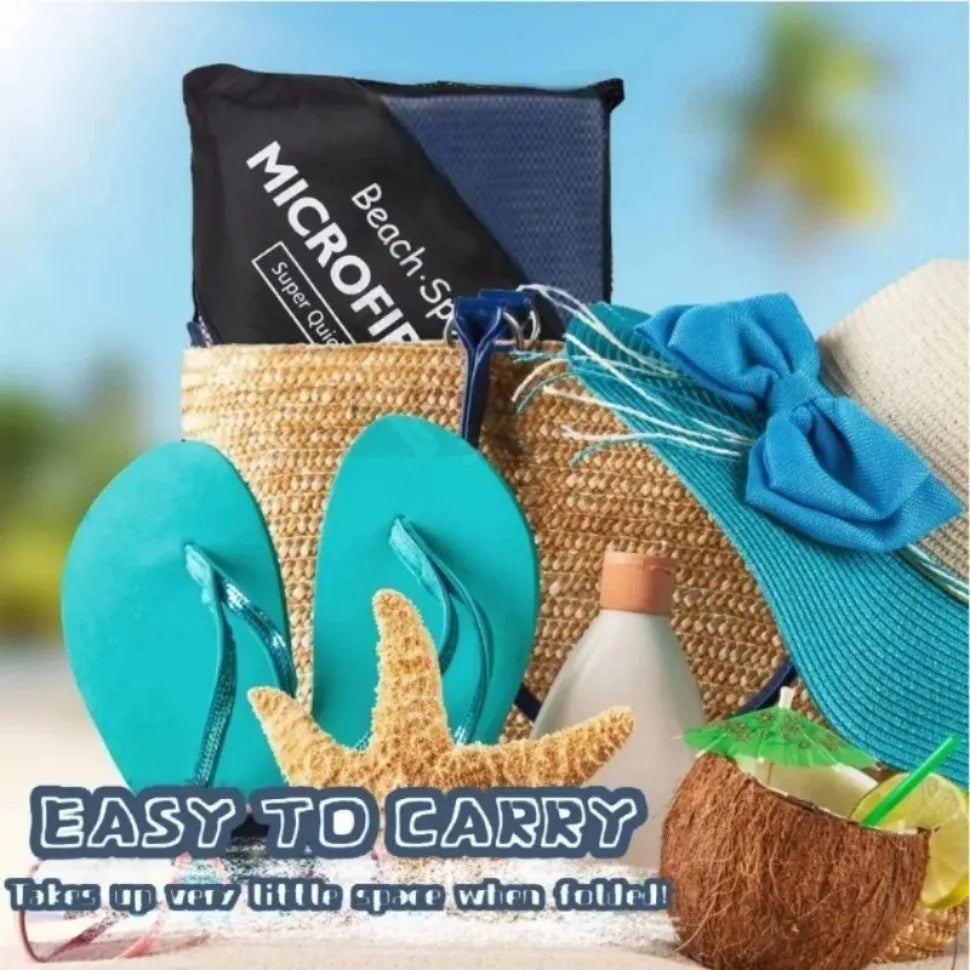Schnelltrocknendes Mikrofaserhandtuch – Ultrasaftig, Kompakt & Sandfrei für Fitness, Strand, Reise & Schwimmen