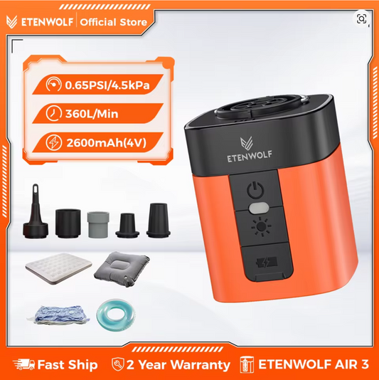 ETENWOLF AIR 3 Elektrische Luftpumpe für Aufblasbares (2600 mAh Akku)